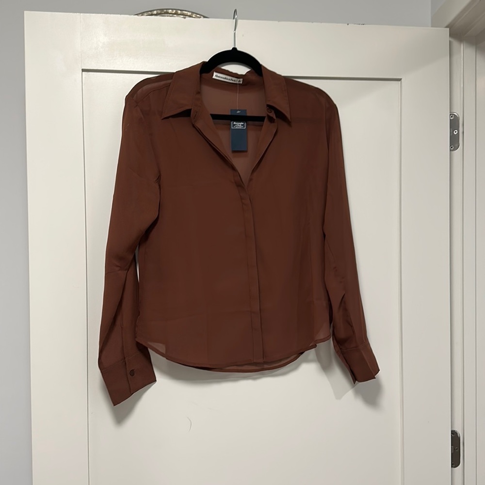 NWT sheer button down blouse from Abercrombie size small